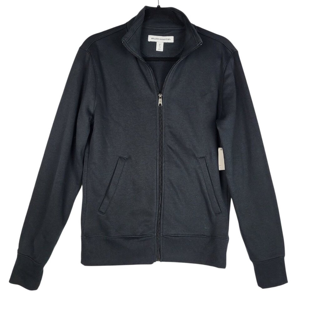 2 for $15 Full Zip Sweatshirt Women's Black Collared Athleisure NWT